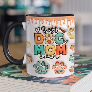 La vie est meilleure avec des amis à fourrure - Mug personnalisé avec effet gonflable 3D imprimé pour chien et chat - Cadeau pour propriétaires et amoureux des animaux