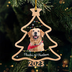 Photo personnalisée « Joyeux Noël entre amis » – Décoration personnalisée pour chien et chat – Forme personnalisée en acrylique – Cadeau de Noël pour propriétaires et amoureux des animaux