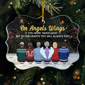 Dans nos cœurs, tu resteras toujours - Ornement commémoratif personnalisé - Forme Benelux en acrylique - Cadeau de Noël, cadeau de condoléances pour les membres de la famille
