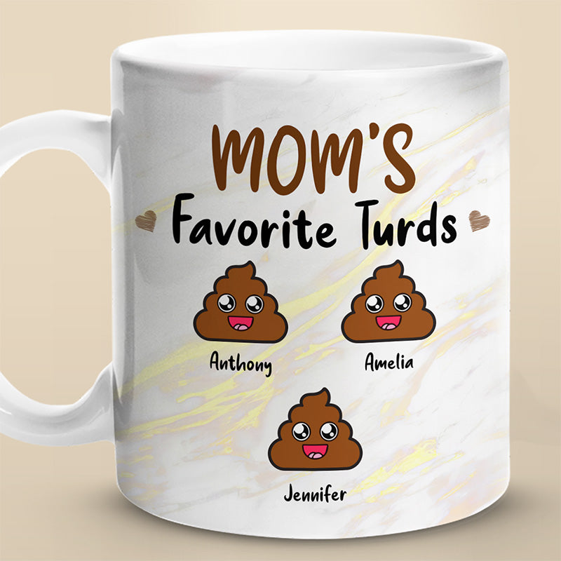Les crottes préférées de maman - Cadeau pour maman, grand-mère - Mug personnalisé