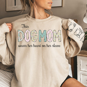 Ce sweat-shirt unisexe personnalisé Furmama pour chien avec motif sur la manche - Cadeau de Noël pour les propriétaires et les amoureux des animaux