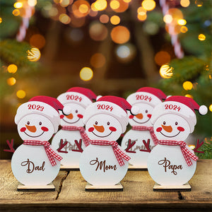 Noël est l'endroit où le bonhomme de neige le plus mignon de tous - Noms de lieux de Noël personnalisés avec bonhomme de neige - Décoration de Noël, cadeau souvenir, décoration de table, cadeaux, cadeau de Noël