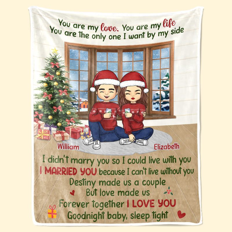 Tu es ma vie - Couverture personnalisée pour couple - Cadeau de Noël pour mari et femme, anniversaire
