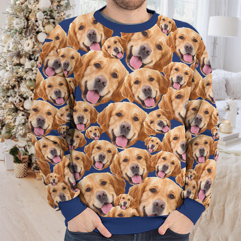 Sweat-shirt personnalisé avec photo pour chien et chat - Cadeau de Noël pour les propriétaires d'animaux, les amoureux des animaux et les membres de la famille