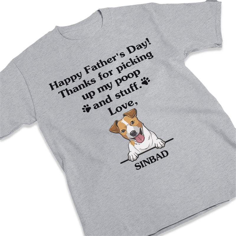 Merci d'avoir ramassé mes crottes - T-shirt unisexe personnalisé pour chien, sweat à capuche, sweat-shirt - Fête des pères, cadeau pour les propriétaires d'animaux et les amoureux des animaux