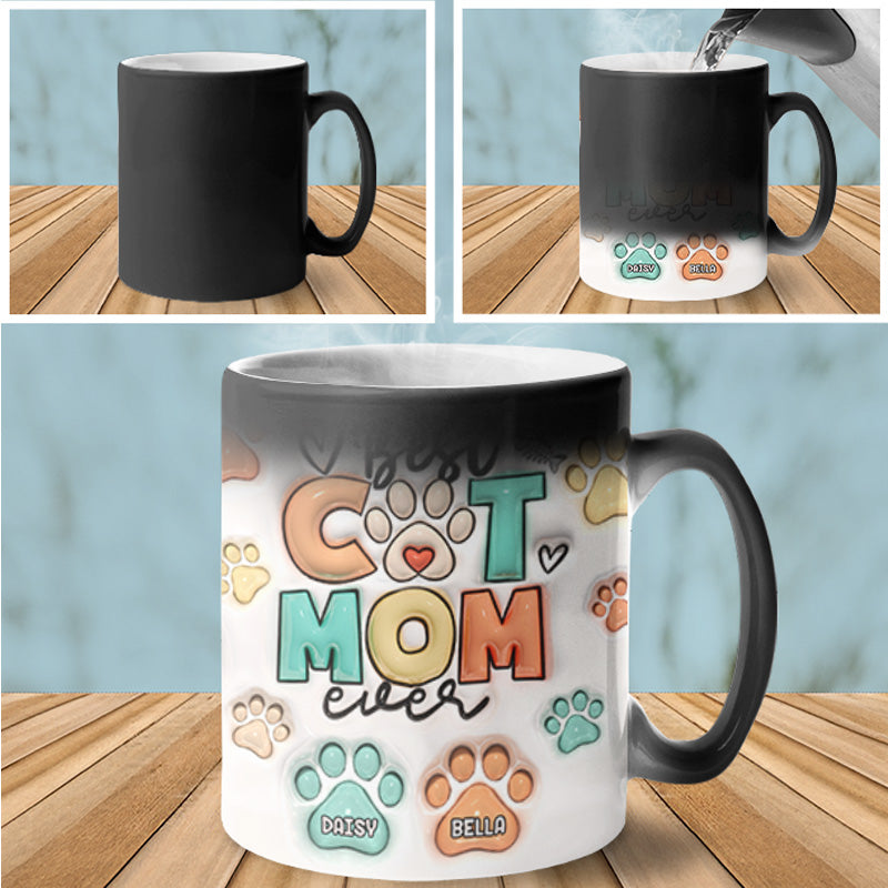 You're My Favorite Face To Lick - Dog & Cat Personalized Custom 3D Inflated Effect Printed  Color Changing Mug - Gift For Pet Owners, Pet Lovers