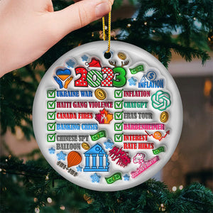 2023 Annual Event - Ceramic Round Shaped Ornament - Christmas Gift For Family Members
