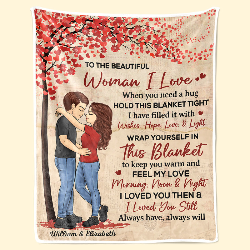 Enveloppez-vous dans cette couverture pour vous garder au chaud - Couverture personnalisée pour couple - Cadeau pour mari et femme, anniversaire