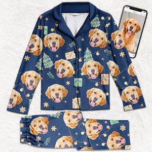 Pyjama photo personnalisé pour Noël ensemble - Pyjama photo personnalisé pour chien et chat - Cadeau de Noël pour propriétaires et amoureux des animaux