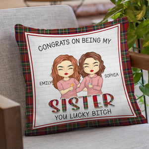 Félicitations pour être devenue ma sœur ! Coussin personnalisé pour la famille ! Cadeau pour frères et sœurs