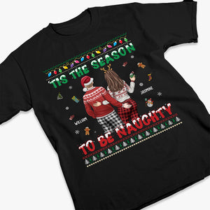 C'est la saison des vilains - T-shirt, sweat à capuche et sweat-shirt unisexe personnalisé pour couple - Cadeau de Noël pour mari et femme, anniversaire