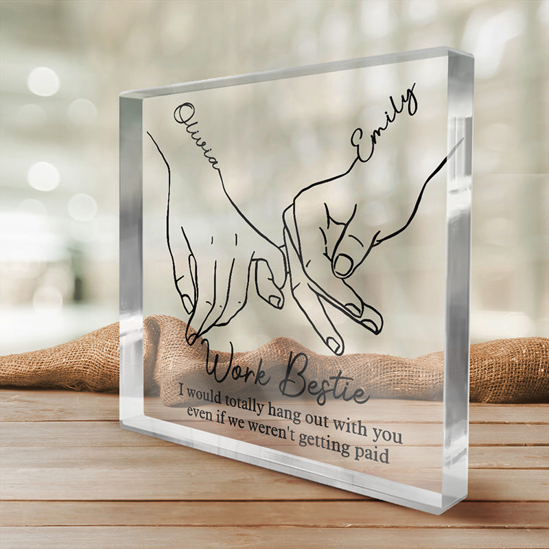 Un morceau important de mon histoire - Plaque acrylique carrée personnalisée pour collègue - Cadeau pour collègues, amis de travail, collègues