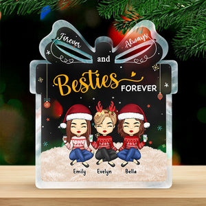 Il n'y a pas de plus beau cadeau que l'amitié - Plaque acrylique personnalisée en forme de boîte-cadeau pour meilleure amie - Cadeau de Noël pour meilleures amies, meilleures amies, sœurs