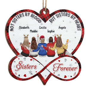 Besties Forever - Décoration personnalisée Bestie - Forme en bois personnalisée - Cadeau de Noël pour meilleures amies, meilleures amies, sœurs