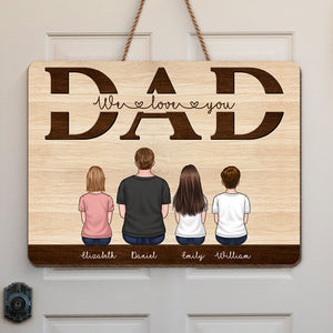 My Super Dad - Family Personalized Custom Rectangle Shaped Home Decor Wood Sign - House Warming Gift For Dad