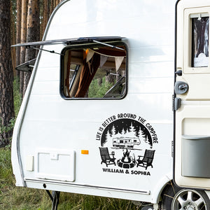 Mari et femme, partenaires de camping pour la vie - Autocollant de camping personnalisé pour camping-car - Cadeau pour mari et femme, amoureux du camping