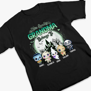 Cette grand-mère effrayante appartient à - T-shirt unisexe personnalisé, sweat à capuche, sweat-shirt - Cadeau d'Halloween, cadeau pour grand-mère
