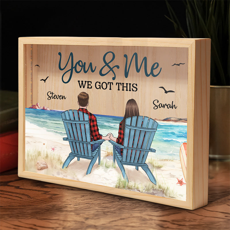 Toi et moi, on a ça ! Cadre photo personnalisé pour couple, boîte lumineuse, cadeau pour mari et femme, anniversaire