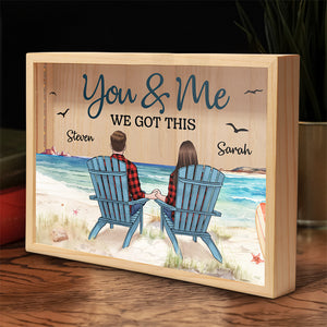 Toi et moi, on a ça ! Cadre photo personnalisé pour couple, boîte lumineuse, cadeau pour mari et femme, anniversaire