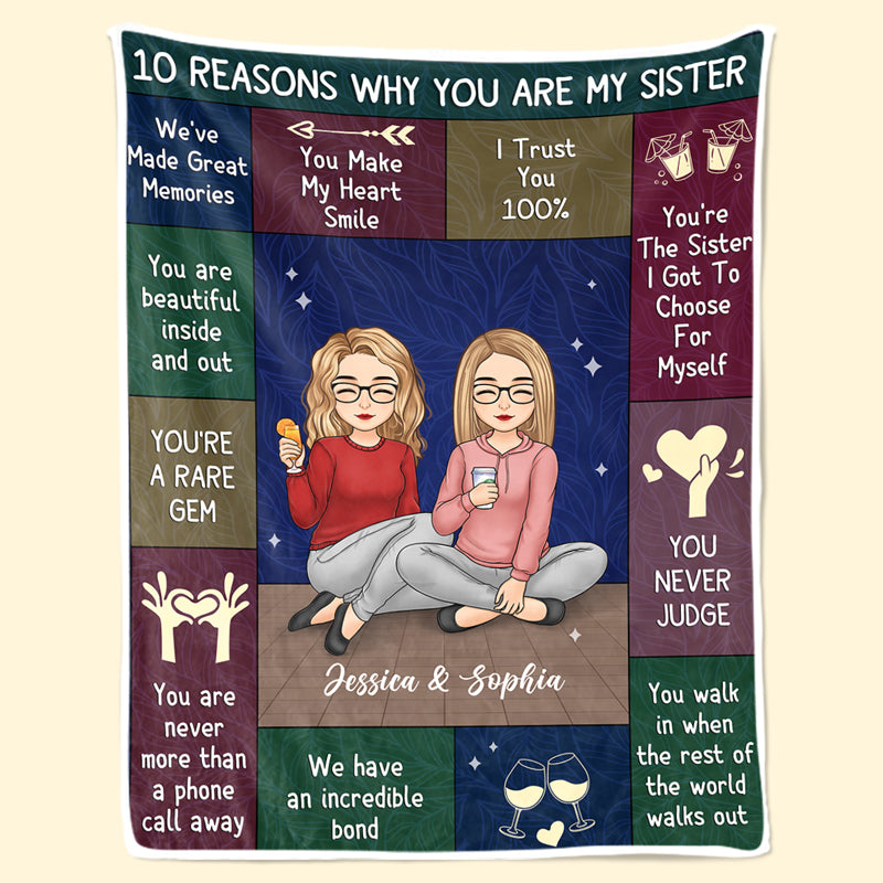 Tu es belle à l'intérieur comme à l'extérieur - Couverture personnalisée Bestie - Cadeau de Noël pour meilleures amies, BFF, sœurs