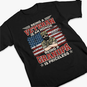 Être grand-père n'a pas de prix - Cadeau pour le 4 juillet - T-shirt unisexe personnalisé