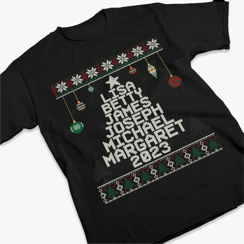 Mon sapin de Noël, mon amour - T-shirt unisexe personnalisé, sweat à capuche, sweat-shirt - Cadeau de Noël pour les membres de la famille
