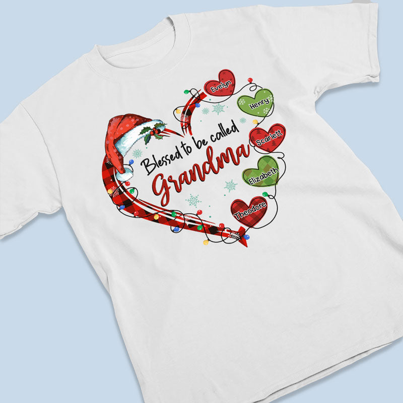 Heureux d'être appelé grand-mère - T-shirt, sweat à capuche, sweat-shirt unisexe personnalisé pour la famille - Cadeau de Noël pour grand-mère