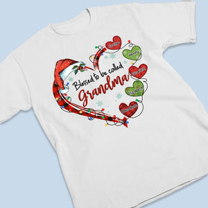 Heureux d'être appelé grand-mère - T-shirt, sweat à capuche, sweat-shirt unisexe personnalisé pour la famille - Cadeau de Noël pour grand-mère