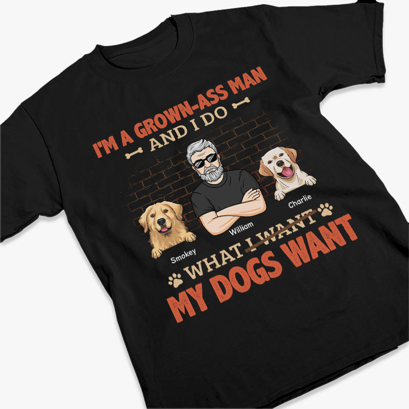 Ce que veulent mes chiens - T-shirt, sweat à capuche et sweat-shirt unisexe personnalisé pour chien - Cadeau pour propriétaires et amoureux des animaux