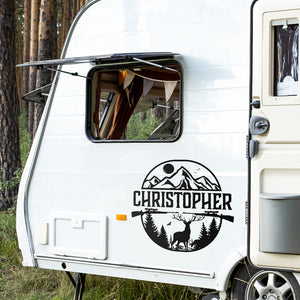 La nature sauvage est le lieu où la magie opère - Autocollant personnalisé pour camping-car - Cadeau pour les amateurs de camping