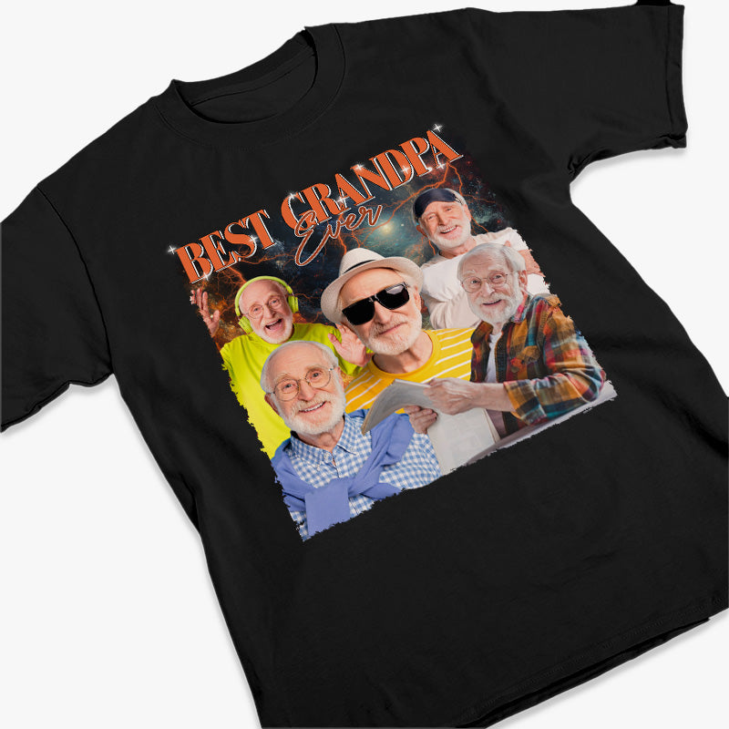 T-shirt, sweat à capuche et sweat-shirt unisexe personnalisé avec photo « Meilleur grand-père de tous les temps » - Cadeau pour grand-père
