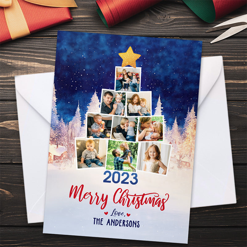 Carte de vœux et cartes postales personnalisées pour Noël - Cadeau de Noël pour toute la famille