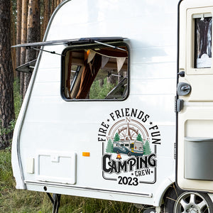 Notre équipe de camping - Autocollant personnalisé pour camping-car - Cadeau pour les amateurs de camping