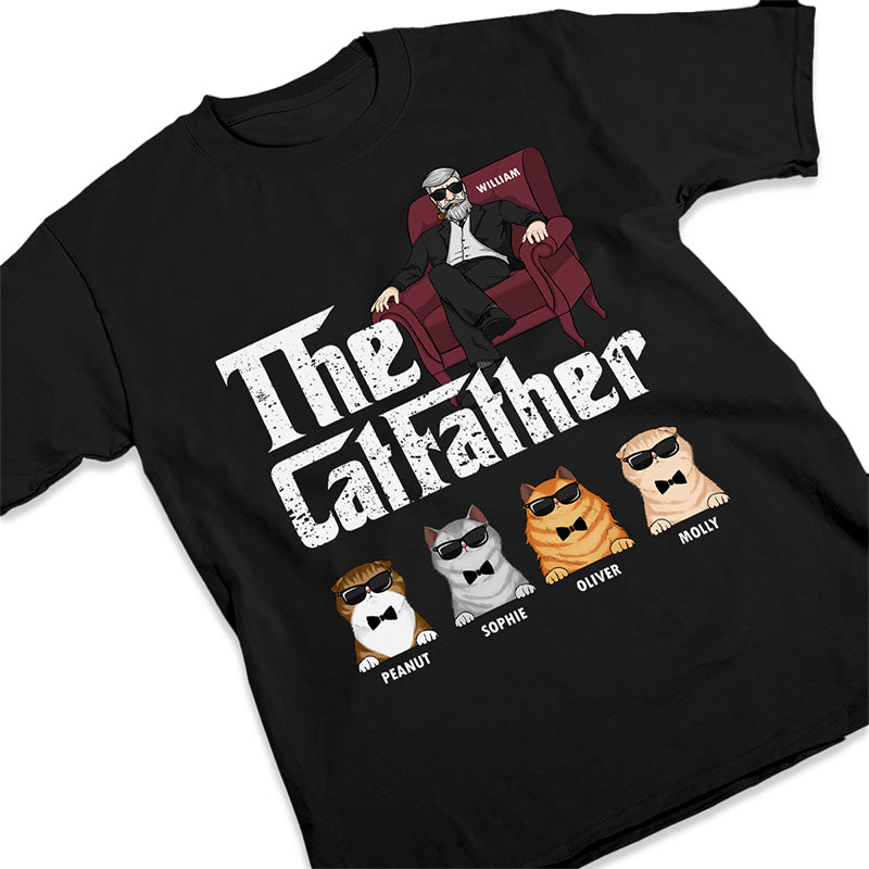 Le Père Chat Papa Chat en Costume Chats Cool - Cadeau pour Papa Chat - T-shirt unisexe personnalisé, sweat à capuche