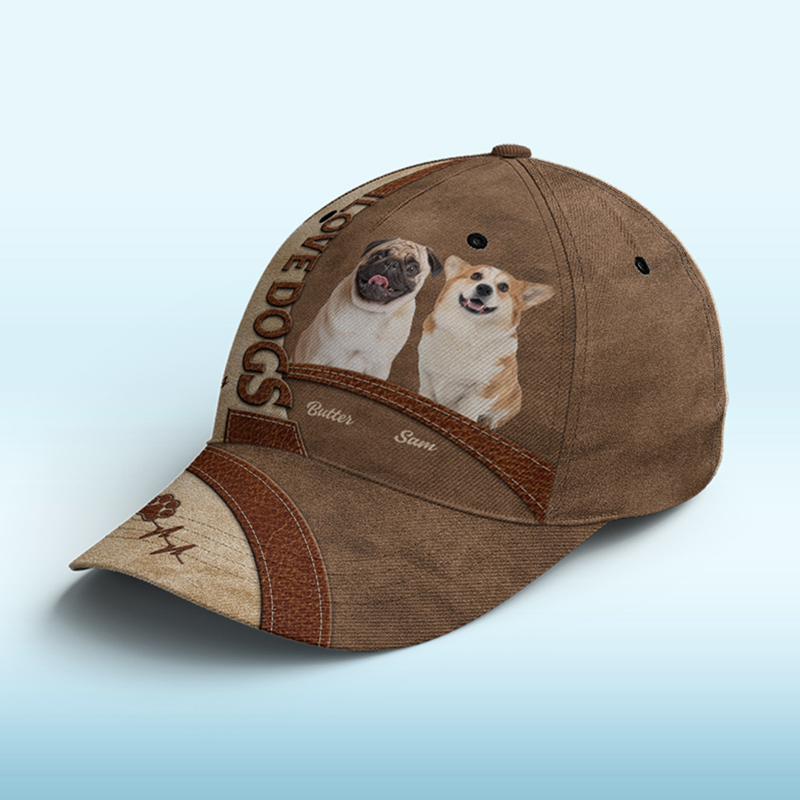 Photo personnalisée : La vie est meilleure avec un bébé en fourrure ! Chapeau personnalisé pour chien et chat, casquette classique à imprimé intégral ! Cadeau pour les propriétaires et les amoureux des animaux.