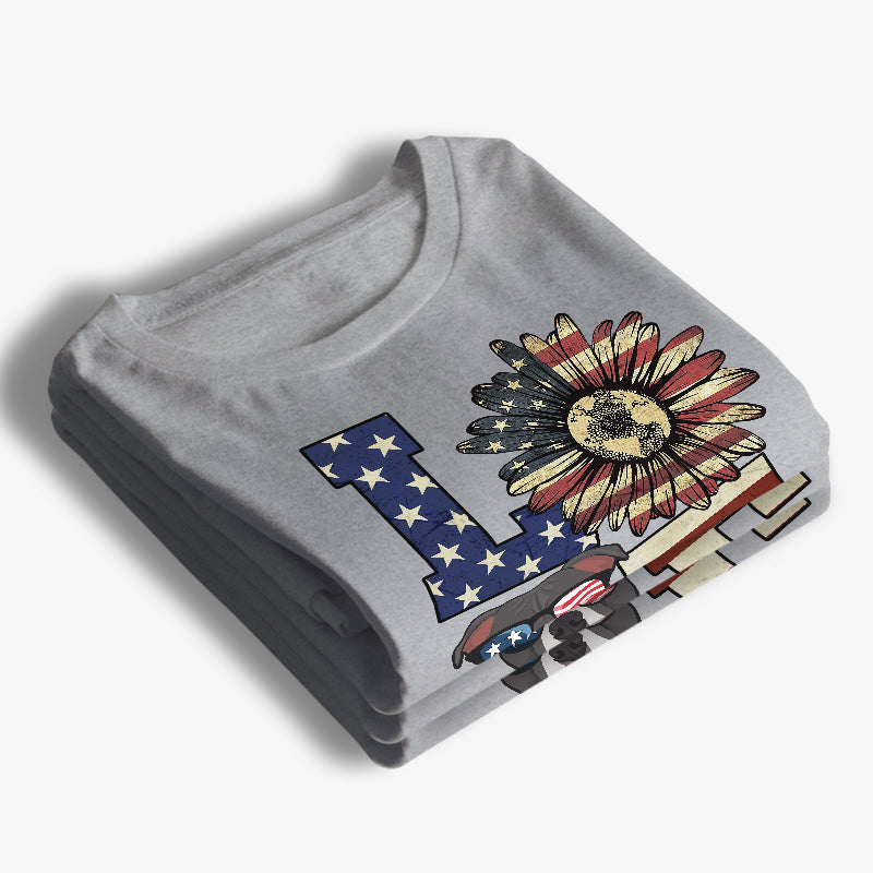 L'amour des animaux - Cadeau du 4 juillet - T-shirt unisexe personnalisé
