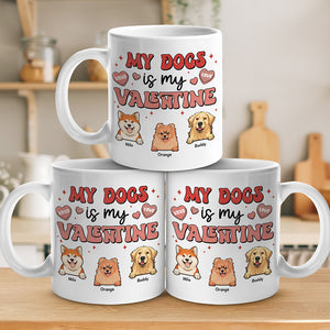 Mes animaux sont ma Saint-Valentin ! Mug personnalisé pour chien et chat ! Cadeau pour les propriétaires et les amoureux des animaux.