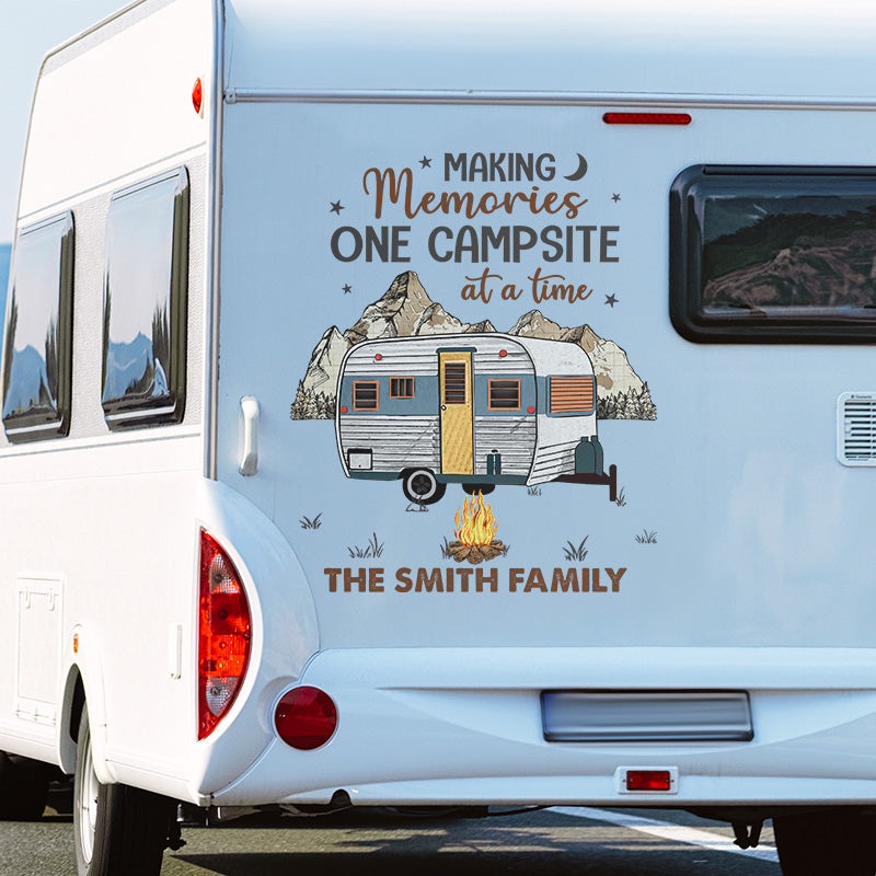 C'est nous, notre histoire, notre vie - Autocollant de camping personnalisé pour camping-car - Cadeau pour les amateurs de camping