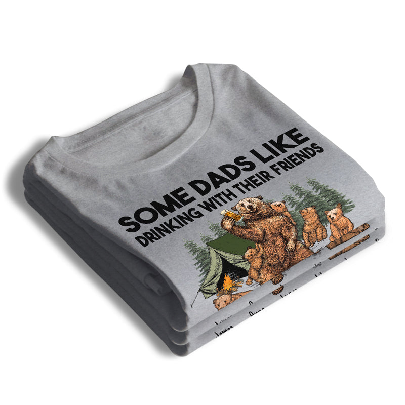 Les papas formidables campent avec leurs enfants - T-shirt unisexe personnalisé