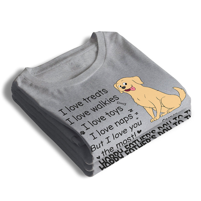 Nous aimons les friandises, nous aimons les promenades - T-shirt unisexe personnalisé pour chien, sweat à capuche, sweat-shirt - Fête des pères, cadeau pour les propriétaires d'animaux, les amoureux des animaux