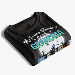 Mes monstres préférés m'appellent grand-mère - T-shirt unisexe personnalisé, sweat à capuche, sweat-shirt - Cadeau d'Halloween, cadeau pour grand-mère, grand-père