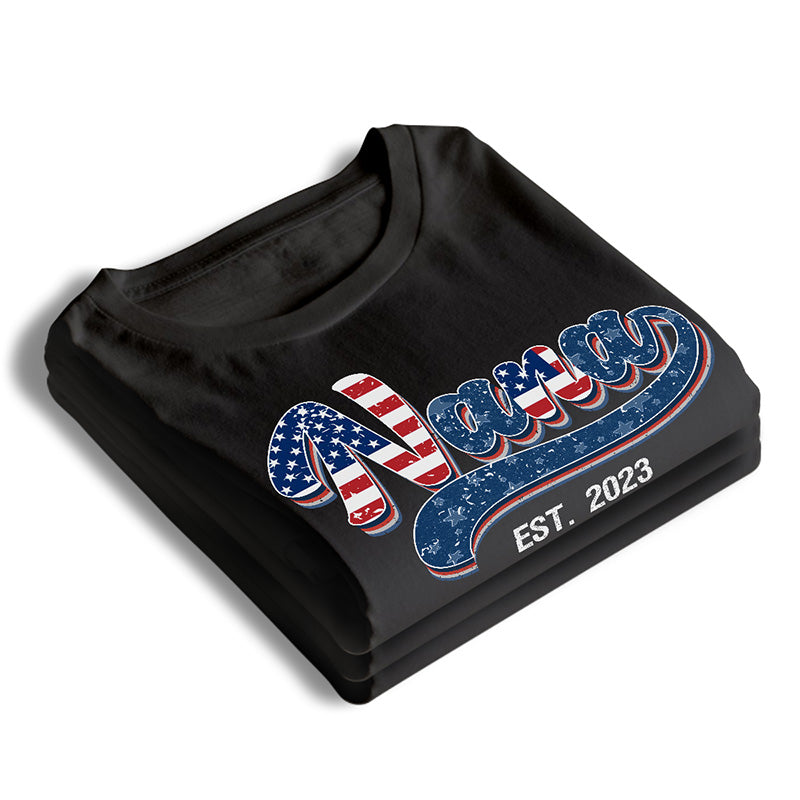 J'adore être grand-mère - T-shirt, sweat à capuche, sweat-shirt unisexe personnalisé pour la famille - Cadeau d'anniversaire pour grand-mère, 4 juillet
