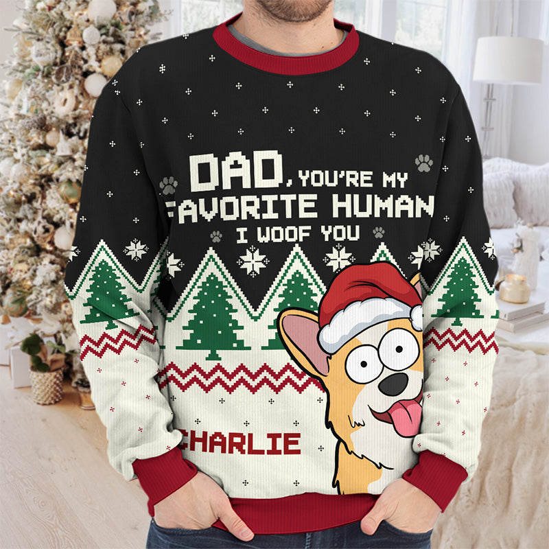 Chaque jour est une bonne journée avec un chien - Sweat-shirt personnalisé pour chien - Pull en laine unisexe - Cadeau de Noël pour les propriétaires et les amoureux des animaux