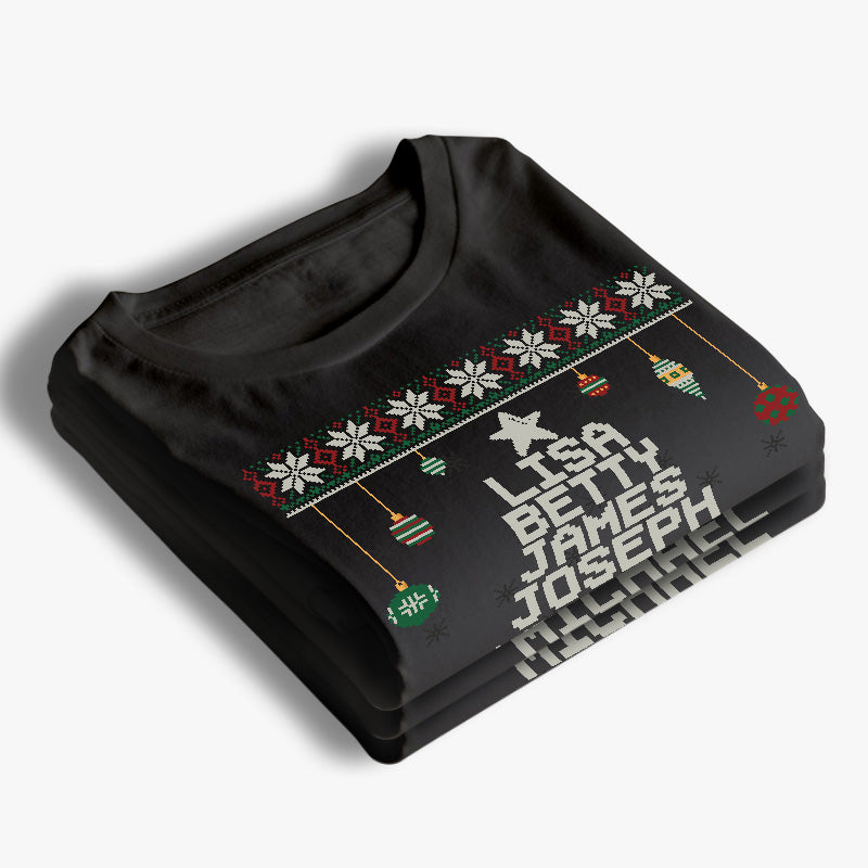 Mon sapin de Noël, mon amour - T-shirt unisexe personnalisé, sweat à capuche, sweat-shirt - Cadeau de Noël pour les membres de la famille