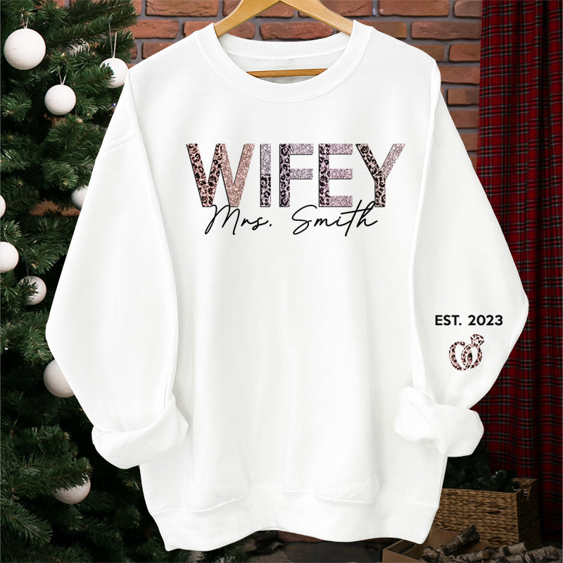 La vie est un gâteau et tu es la cerise sur le gâteau - Sweat-shirt unisexe personnalisé pour couple avec motif sur la manche - Cadeau pour mari et femme, anniversaire