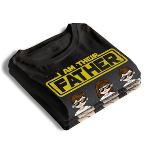Je suis leur père, leur mère - T-shirt unisexe personnalisé, sweat à capuche, sweat-shirt - Fête des pères, fête des mères, cadeau d'anniversaire pour papa, maman