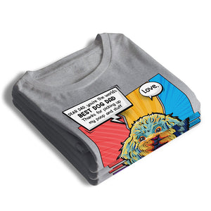 Cher papa, tu es le meilleur papa chien du monde - T-shirt unisexe personnalisé pour chien, sweat à capuche, sweat-shirt - Fête des pères, cadeau pour les propriétaires d'animaux, les amoureux des animaux