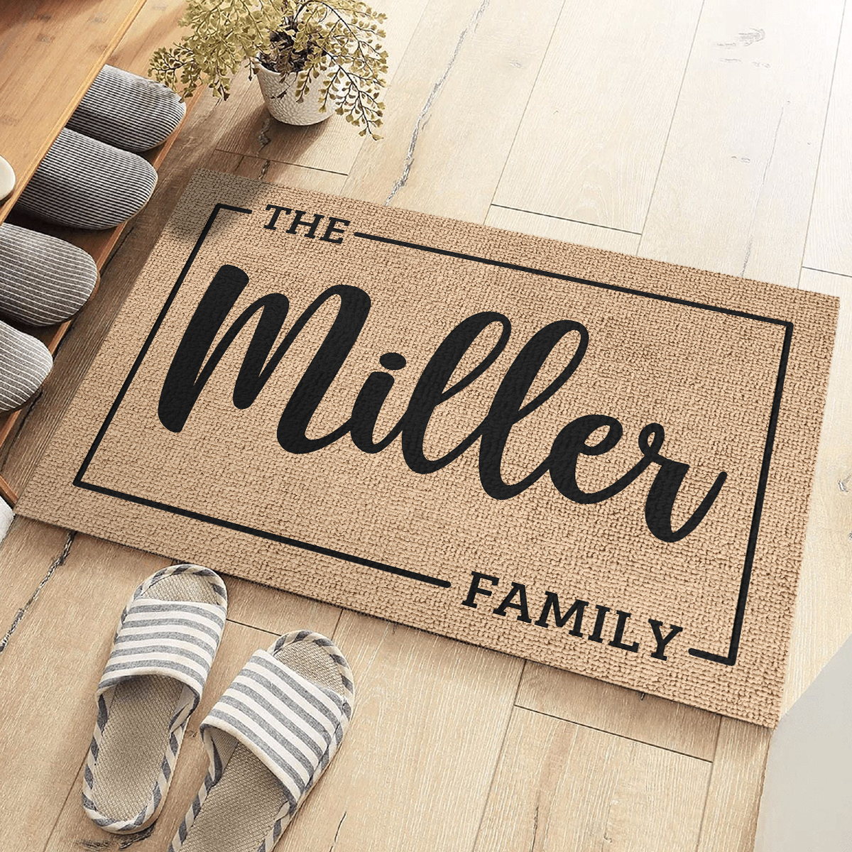 La Famille - Tapis décoratif personnalisé pour la famille - Cadeau pour les membres de la famille