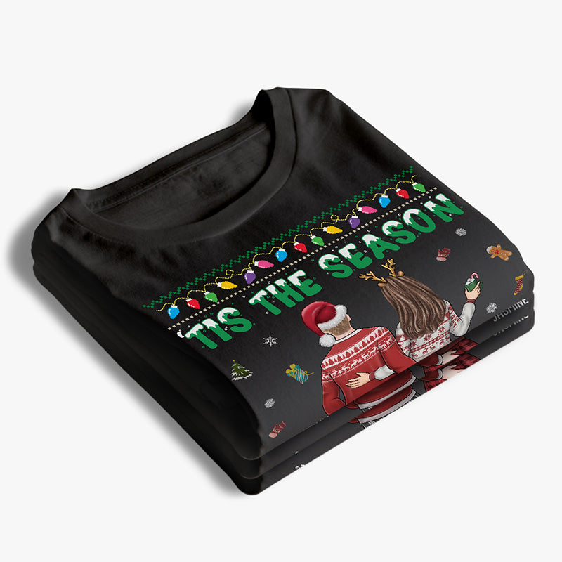 C'est la saison des vilains - T-shirt, sweat à capuche et sweat-shirt unisexe personnalisé pour couple - Cadeau de Noël pour mari et femme, anniversaire