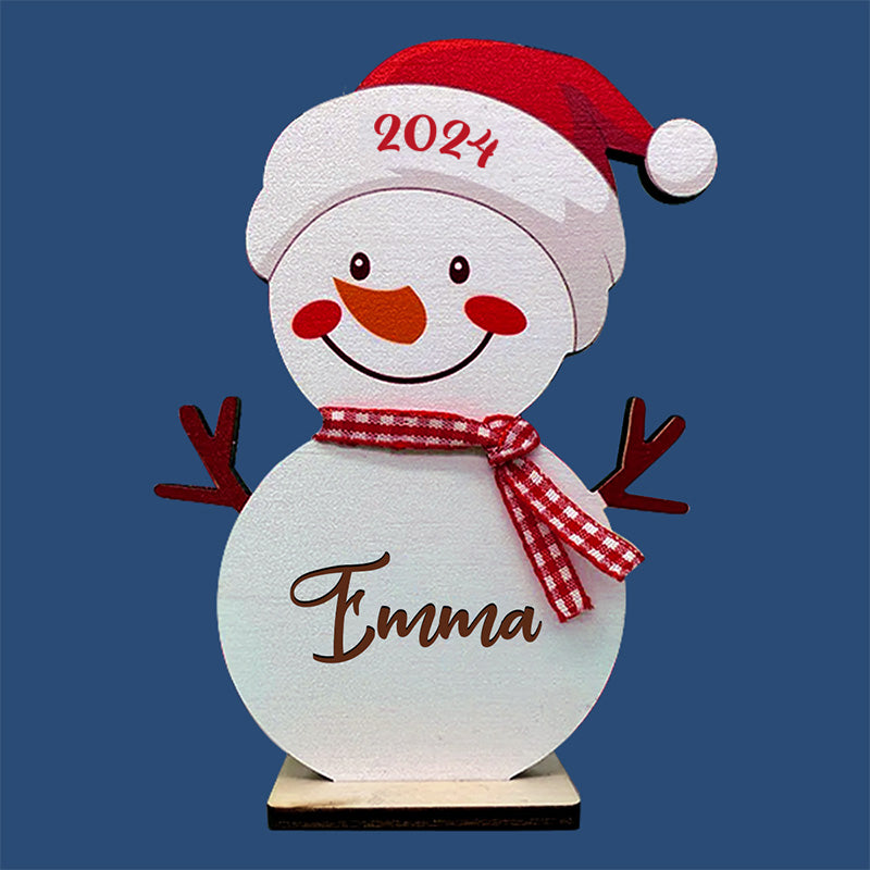 Noël est l'endroit où le bonhomme de neige le plus mignon de tous - Noms de lieux de Noël personnalisés avec bonhomme de neige - Décoration de Noël, cadeau souvenir, décoration de table, cadeaux, cadeau de Noël